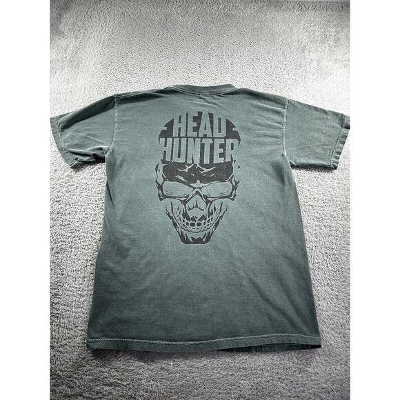 Comfort Colors Other - Comfort Colors T Shirt Mens Medium Green Head Hunters Club Skull Metal Goth Punk
